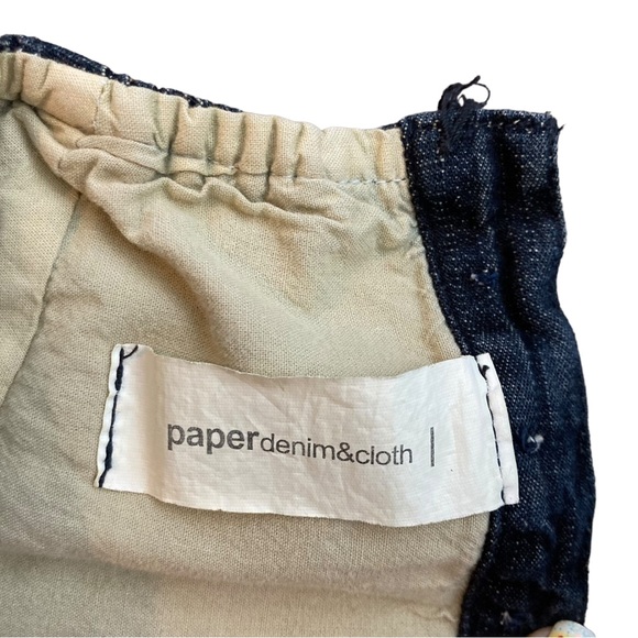 Paper denim & cloth denim tiered ruffle dress with puff sleeves, Sz 24M - Picture 5 of 11